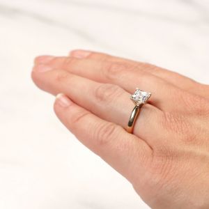 Кольцо с бриллиантом Принцесса - Фото 4