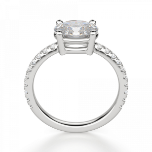 Помолвочное кольцо с бриллиантом овал - Фото 1