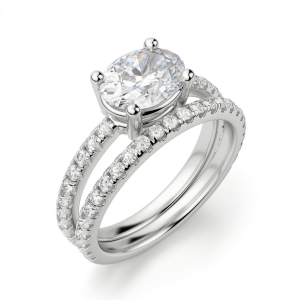 Помолвочное кольцо с бриллиантом овал - Фото 3
