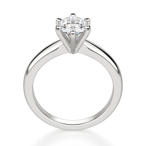 Помолвочное кольцо с бриллиантом овал в 6 крапанах - Фото 1