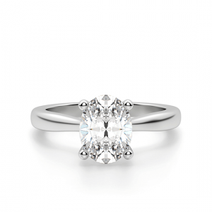 Помолвочное кольцо с бриллиантом овальной огранки