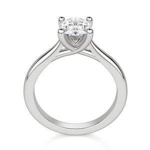 Помолвочное кольцо с бриллиантом овальной огранки - Фото 1