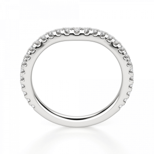 Кольцо дорожка с бриллиантами изогнутое - Фото 1