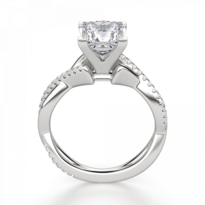 Переплетеное кольцо с бриллиантом Принцесса - Фото 1