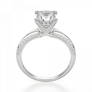 Помолвочное кольцо с бриллиантом Принцесса - Фото 1