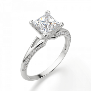 Оригинальное кольцо принцесса с раздвоением шинки - Фото 3