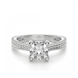 Помолвочное кольцо с бриллиантом кушон