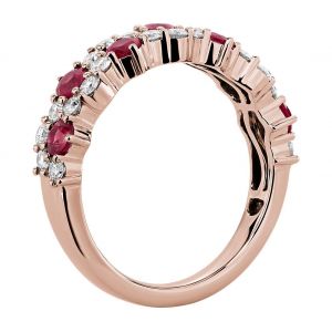 Дизайнерское кольцо с рубинами и бриллиантами - Фото 1