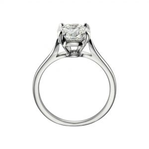 Классическое кольцо с 1 бриллиантом на помолвку - Фото 1