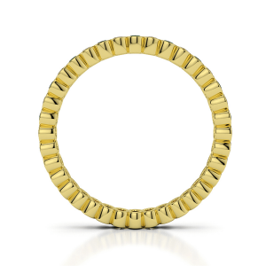 Кольцо дорожка золотая с изумрудами и бриллиантами - Фото 1