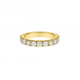 Кольцо дорожка из золота с бриллиантами по кругу