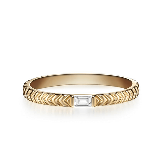Кольцо из золота с бриллиантом эмеральд, Больше Изображение 1