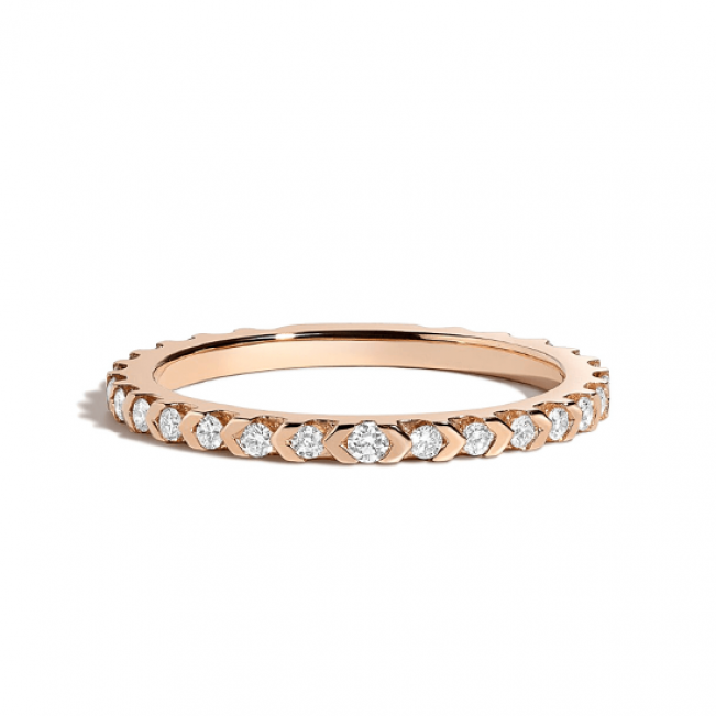 Современное кольцо дорожка с бриллиантами