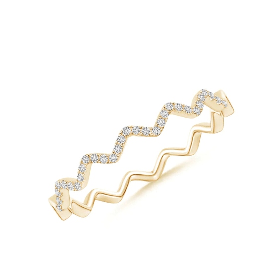 Дизайнерское кольцо из золота дорожка с бриллиантами, Больше Изображение 1