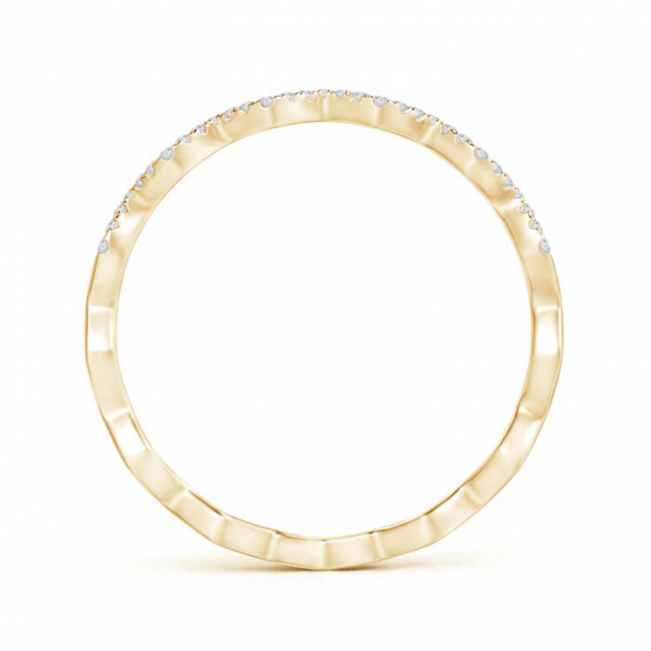 Дизайнерское кольцо из золота дорожка с бриллиантами - Фото 1