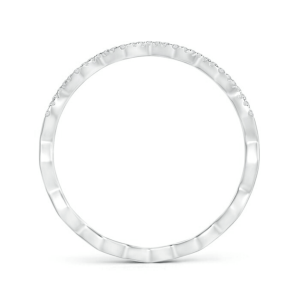 Волнистое кольцо дорожка с бриллиантами - Фото 1
