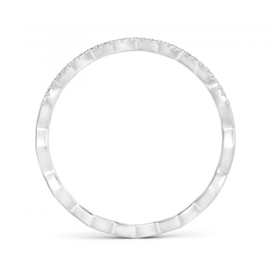 Волнистое кольцо дорожка с бриллиантами,  Больше Изображение 2