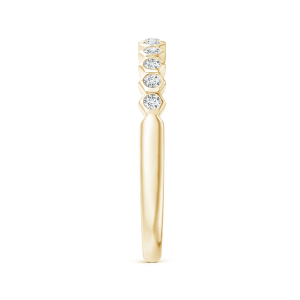 Кольцо тонкая дорожка с белыми бриллиантами Miel из золота - Фото 2