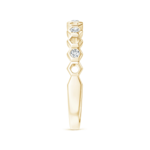 Кольцо тонкая дорожка из золота Miel с бриллиантами - Фото 2