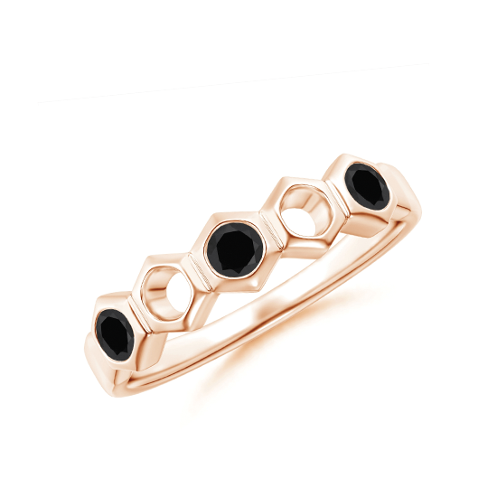 Кольцо дорожка Miel с черными бриллиантами, Изображение 1