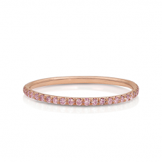 Кольцо дорожка с розовыми бриллиантами