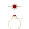 Кольцо с рубином и бриллиантами из золота, Изображение 5