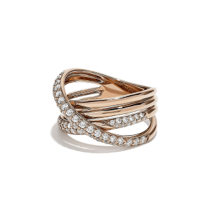 Широкое кольцо с бриллиантами - Фото 1