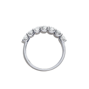 Кольцо дорожка с 7 круглыми бриллиантами - Фото 1