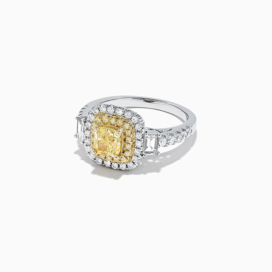 Кольцо с желтым бриллиантом,  Больше Изображение 2