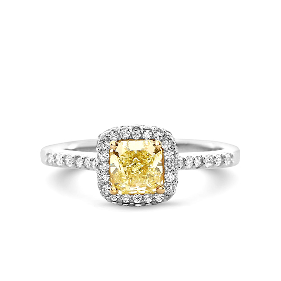 Кольцо с желтым бриллиантом , Больше Изображение 1