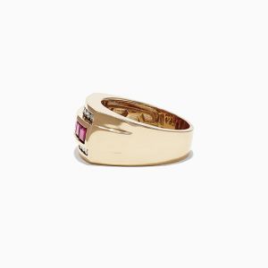 Мужское золотое кольцо с рубинами - Фото 2