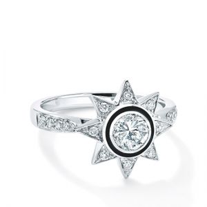 Кольцо с бриллиантом Звезда - Фото 1