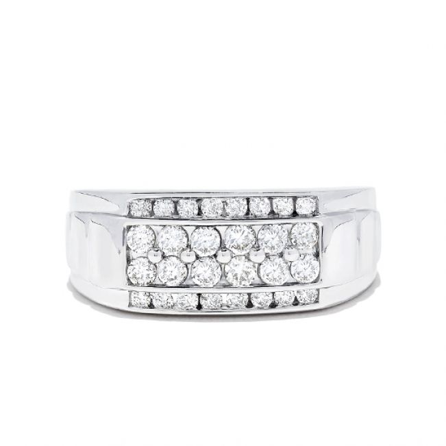 Мужское кольцо с бриллиантами 