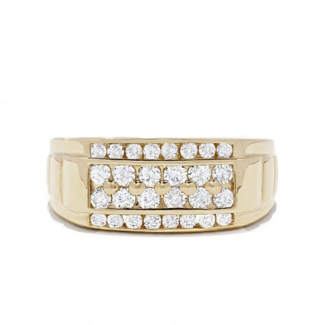 Мужское кольцо с бриллиантами  
