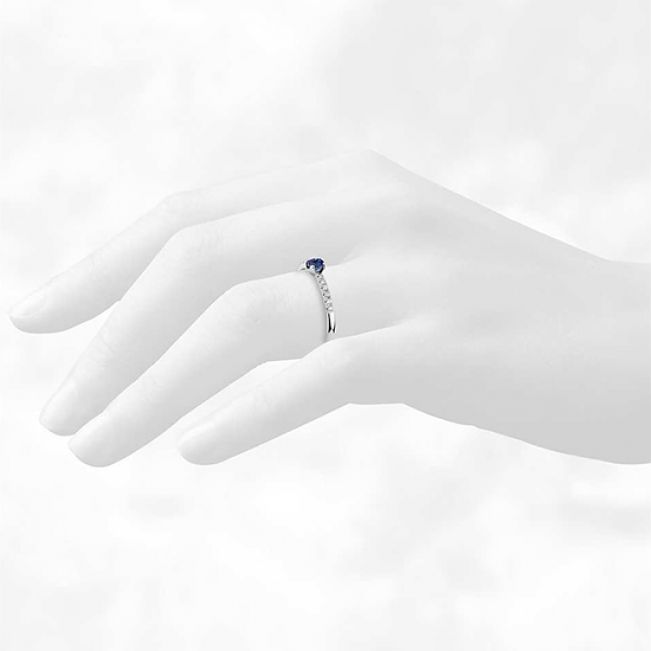 Помолвочное кольцо с сапфиром - Фото 3