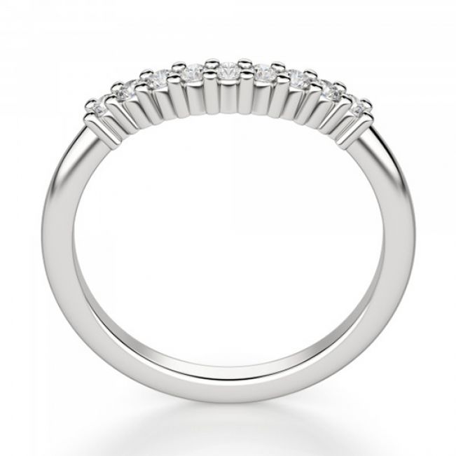 Изогнутое кольцо с 9 бриллиантами - Фото 2