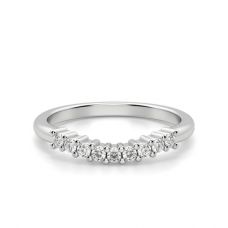 Изогнутое кольцо с 9 бриллиантами