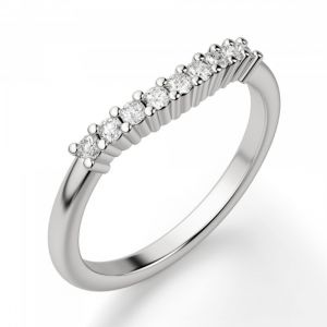 Изогнутое кольцо с 9 бриллиантами - Фото 1
