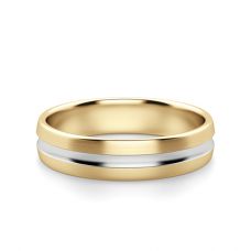 Кольцо из комбинированного золота 750 пробы 5 мм