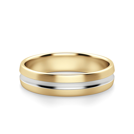 Кольцо из комбинированного золота 750 пробы 4.5 мм, Больше Изображение 1