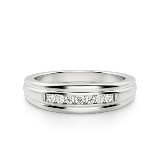 Обручальное кольцо с 7 бриллиантами