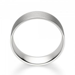 Широкое матовое мужское кольцо 6 мм - Фото 2