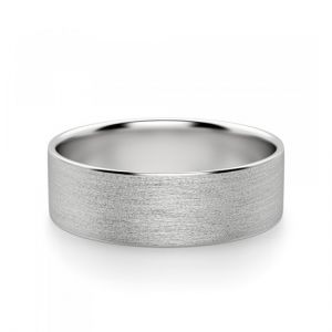 Широкое матовое мужское кольцо 6 мм