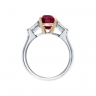 Классическое кольцо с рубином 3 карата и бриллиантами, Изображение 2