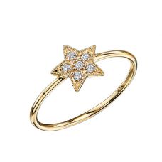 Маленькое кольцо со Звездой с бриллиантами