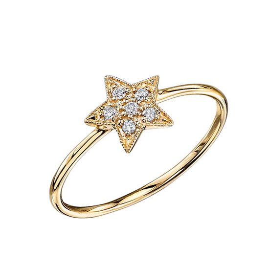 Маленькое кольцо со Звездой с бриллиантами, Изображение 1