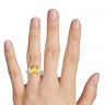 Кольцо с желтым сапфиром 6.56 карата и 2 бриллиантами 0.35 кт , Изображение 3