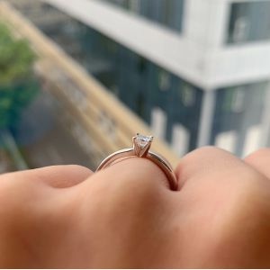 Кольцо помолвочное с квадратным бриллиантом Ашер - Фото 3