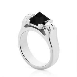 Кольцо с черным бриллиантом - Фото 2