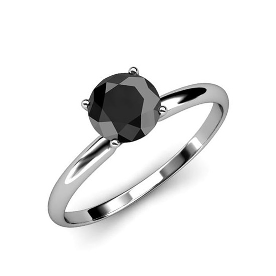 Кольцо с черным бриллиантом,  Больше Изображение 2
